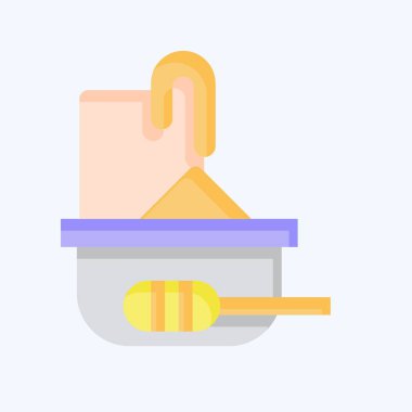 Simge Bal Tarağı. Apiary sembolüyle ilgili. Düz stil. Basit dizayn edilebilir. Basit resimleme