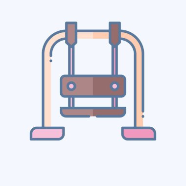 Simge salıncağı. Lunapark sembolüyle ilgili. Karalama stili. Basit dizayn edilebilir. Basit resimleme