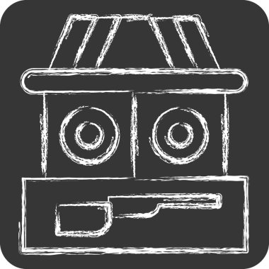 Simge Çekimi. Lunapark sembolüyle ilgili. Tebeşir stili. Basit dizayn edilebilir. Basit resimleme