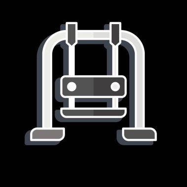 Simge salıncağı. Lunapark sembolüyle ilgili. Parlak bir stil. Basit dizayn edilebilir. Basit resimleme