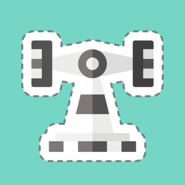 Çıkartma hattı, Roll O Plane 'i kesti. Lunapark sembolüyle ilgili. Kabartma tarzı. Basit dizayn edilebilir. Basit resimleme