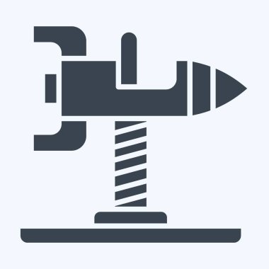 Icon Spring Salıncak Roketi. Lunapark sembolüyle ilgili. Kabartma tarzı. Basit dizayn edilebilir. Basit resimleme