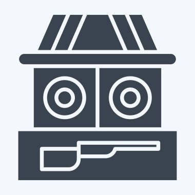 Simge Çekimi. Lunapark sembolüyle ilgili. Kabartma tarzı. Basit dizayn edilebilir. Basit resimleme