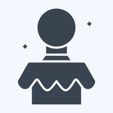 Simge Sihirli Top. Lunapark sembolüyle ilgili. Kabartma tarzı. Basit dizayn edilebilir. Basit resimleme