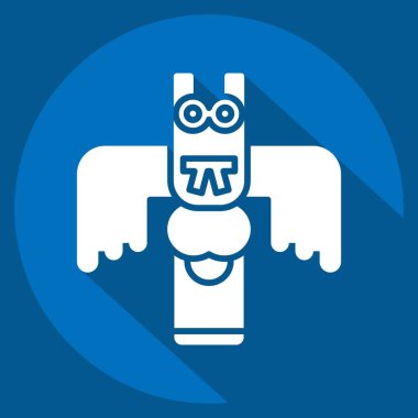 Simge Totem. Alaska sembolüyle ilgili. Uzun gölge tarzı. Basit dizayn edilebilir. Basit resimleme