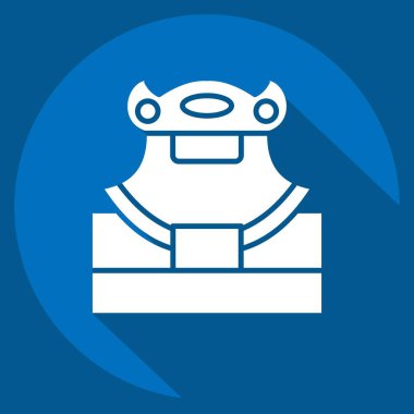 İkon Ulu Kılıcı. Alaska sembolüyle ilgili. Uzun gölge tarzı. Basit dizayn edilebilir. Basit resimleme