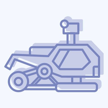 Simge Kar Aracı. Alaska sembolüyle ilgili. İki ton stili. Basit dizayn edilebilir. Basit resimleme