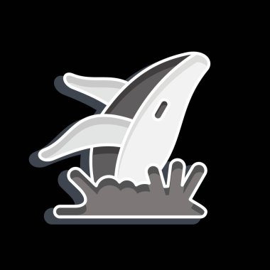 Simge Balinası. Alaska sembolüyle ilgili. Parlak bir stil. Basit dizayn edilebilir. Basit resimleme