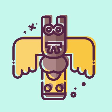 Simge Totem. Alaska sembolüyle ilgili. MBE tarzı. Basit dizayn edilebilir. Basit resimleme