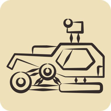 Simge Kar Aracı. Alaska sembolüyle ilgili. El çizimi tarzı. Basit dizayn edilebilir. Basit resimleme