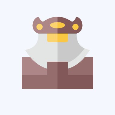 İkon Ulu Kılıcı. Alaska sembolüyle ilgili. Düz stil. Basit dizayn edilebilir. Basit resimleme