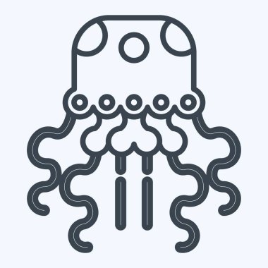 Simge Denizanası. Alaska sembolüyle ilgili. Sıra tarzı. Basit dizayn edilebilir. Basit resimleme