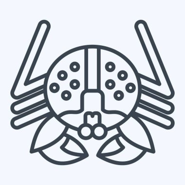 Icon Alaska Kral Yengeci. Alaska sembolüyle ilgili. Sıra tarzı. Basit dizayn edilebilir. Basit resimleme