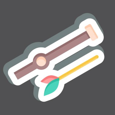 Çıkartma tabancası. Amerikan Yerli Sembolü ile ilgili. Basit dizayn edilebilir. Basit resimleme