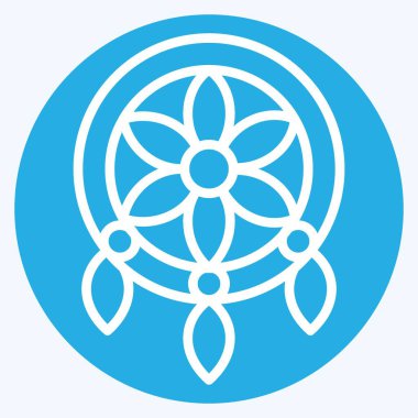 Simge Avcısı. Amerikan Yerli Sembolü ile ilgili. Mavi gözlü. Basit dizayn edilebilir. Basit resimleme