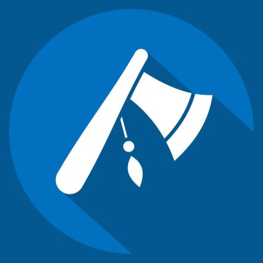 Simge Baltası. Amerikan Yerli Sembolü ile ilgili. Uzun gölge tarzı. Basit dizayn edilebilir. Basit resimleme