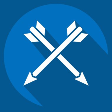 Simge oku. Amerikan Yerli Sembolü ile ilgili. Uzun gölge tarzı. Basit dizayn edilebilir. Basit resimleme