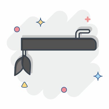 Simge Flütü. Amerikan Yerli Sembolü ile ilgili. Çizgi roman. Basit dizayn edilebilir. Basit resimleme