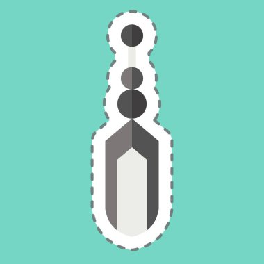 Etiket çizgisi İlkel Tüy 'ü kesti. Amerikan Yerli Sembolü ile ilgili. Basit dizayn edilebilir. Basit resimleme