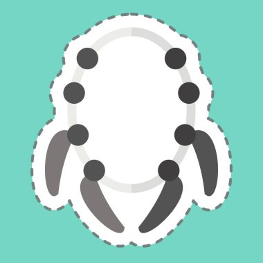 Çıkartma çizgisi Pençe 'yi kesti. Amerikan Yerli Sembolü ile ilgili. Basit dizayn edilebilir. Basit resimleme