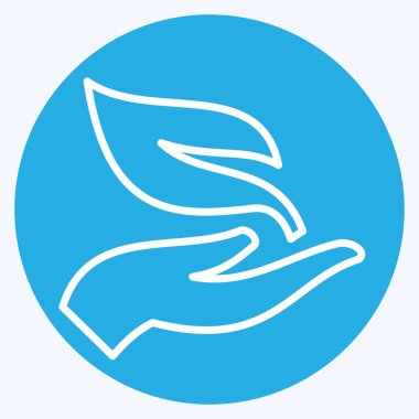 İkon Ekolojisi. İklim Değişikliği sembolüyle ilgili. Mavi gözlü. Basit dizayn edilebilir. Basit resimleme