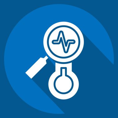 Simge Gözlemleri. İklim Değişikliği sembolüyle ilgili. Uzun gölge tarzı. Basit dizayn edilebilir. Basit resimleme