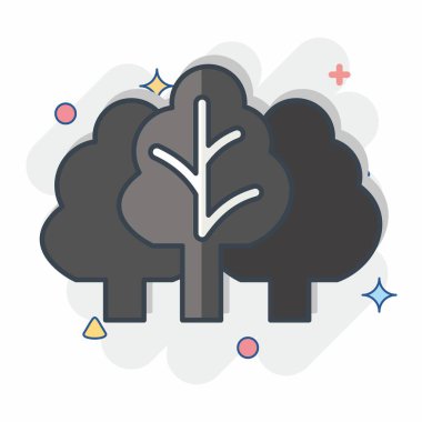 Simge Bitkisi. İklim Değişikliği sembolüyle ilgili. Çizgi roman. Basit dizayn edilebilir. Basit resimleme