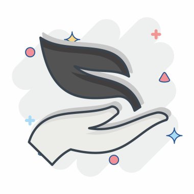 İkon Ekolojisi. İklim Değişikliği sembolüyle ilgili. Çizgi roman. Basit dizayn edilebilir. Basit resimleme