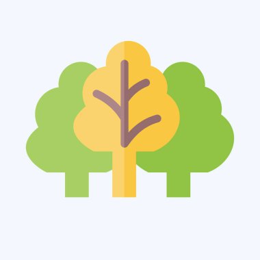 Simge Bitkisi. İklim Değişikliği sembolüyle ilgili. Düz stil. Basit dizayn edilebilir. Basit resimleme