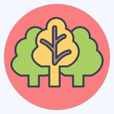 Simge Bitkisi. İklim Değişikliği sembolüyle ilgili. renk arkadaşı stili. Basit dizayn edilebilir. Basit resimleme