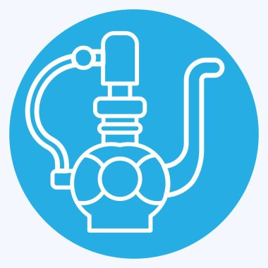 İkon Saksıkafa. Suudi Arabistan sembolüyle ilgili. Mavi gözlü. Basit dizayn edilebilir. Basit resimleme