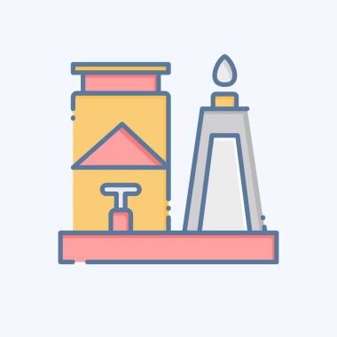 Simge yağı. Suudi Arabistan sembolüyle ilgili. Karalama stili. Basit dizayn edilebilir. Basit resimleme