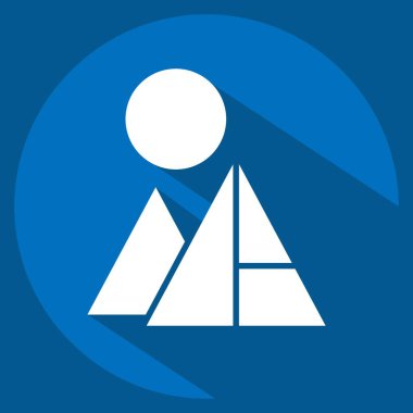 Simge piramitleri. Suudi Arabistan sembolüyle ilgili. Uzun gölge tarzı. Basit dizayn edilebilir. Basit resimleme