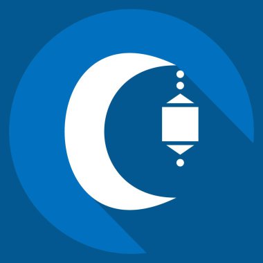Simge Hilal Ayı. Suudi Arabistan sembolüyle ilgili. Uzun gölge tarzı. Basit dizayn edilebilir. Basit resimleme