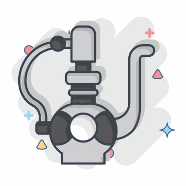 İkon Saksıkafa. Suudi Arabistan sembolüyle ilgili. Çizgi roman. Basit dizayn edilebilir. Basit resimleme