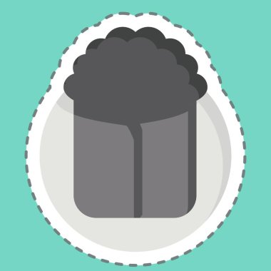 Etiket çizgisi Shawarma 'yı kesti. Suudi Arabistan sembolüyle ilgili. Basit dizayn edilebilir. Basit resimleme