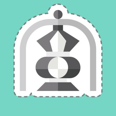 Etiket hattı Fener 'i kesti. Suudi Arabistan sembolüyle ilgili. Basit dizayn edilebilir. Basit resimleme