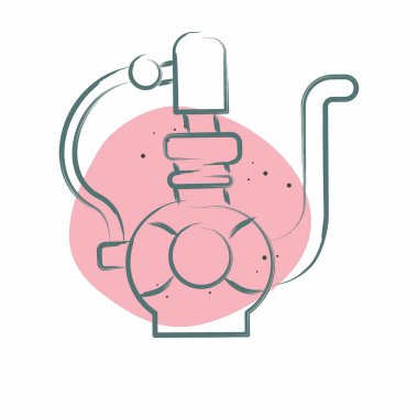 İkon Saksıkafa. Suudi Arabistan sembolüyle ilgili. Renkli Leke Biçimi. Basit dizayn edilebilir. Basit resimleme