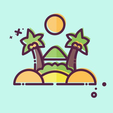 Simge vahası. Suudi Arabistan sembolüyle ilgili. MBE tarzı. Basit dizayn edilebilir. Basit resimleme