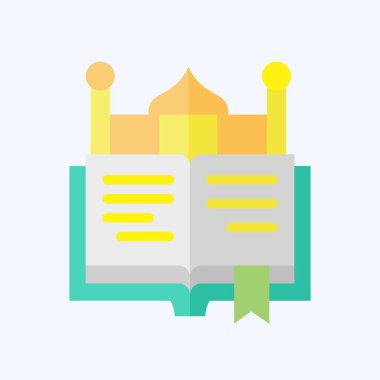 Simge Kuran. Suudi Arabistan sembolüyle ilgili. Düz stil. Basit dizayn edilebilir. Basit resimleme