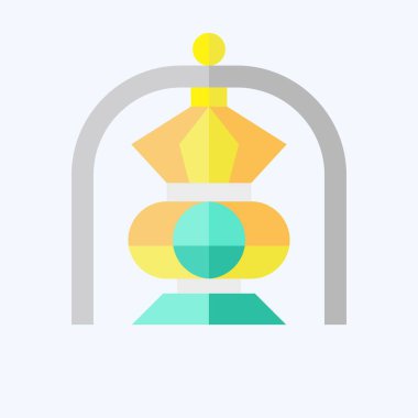 Simge Feneri. Suudi Arabistan sembolüyle ilgili. Düz stil. Basit dizayn edilebilir. Basit resimleme