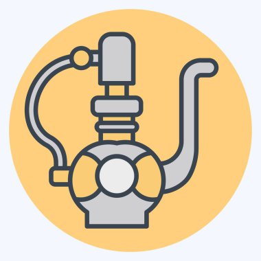 İkon Saksıkafa. Suudi Arabistan sembolüyle ilgili. renk arkadaşı stili. Basit dizayn edilebilir. Basit resimleme