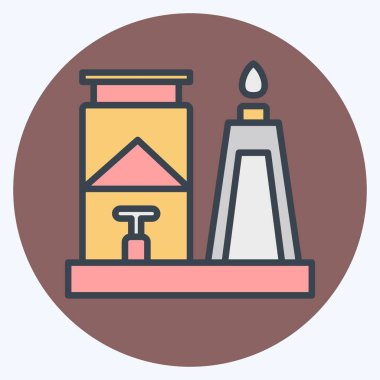 Simge yağı. Suudi Arabistan sembolüyle ilgili. renk arkadaşı stili. Basit dizayn edilebilir. Basit resimleme