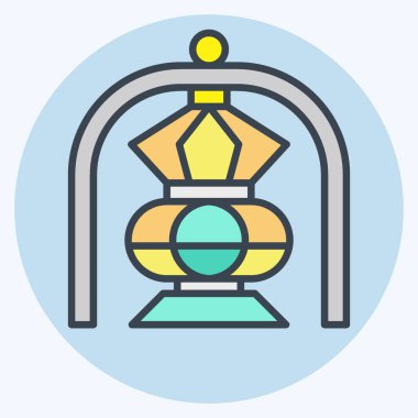 Simge Feneri. Suudi Arabistan sembolüyle ilgili. renk arkadaşı stili. Basit dizayn edilebilir. Basit resimleme