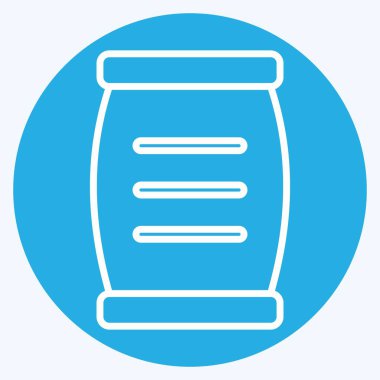 İkon çimento. Bina materyali sembolüyle ilgili. Mavi gözlü. Basit dizayn edilebilir. Basit resimleme