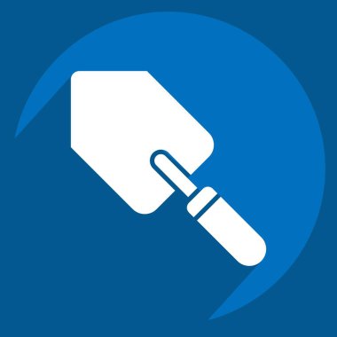 Simge Malafatı. Bina materyali sembolüyle ilgili. Uzun gölge tarzı. Basit dizayn edilebilir. Basit resimleme