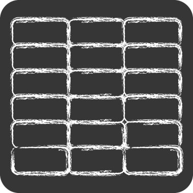 Simge Duvarı. Bina materyali sembolüyle ilgili. Tebeşir stili. Basit dizayn edilebilir. Basit resimleme