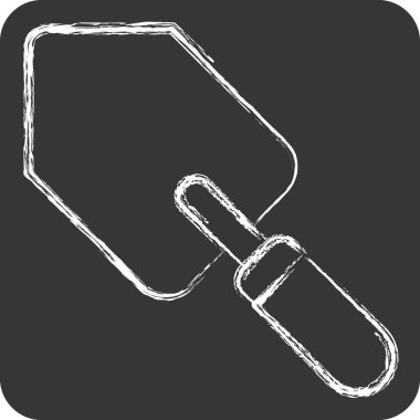 Simge Malafatı. Bina materyali sembolüyle ilgili. Tebeşir stili. Basit dizayn edilebilir. Basit resimleme