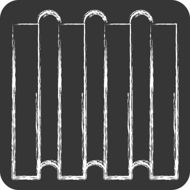 Simge Çelik Çarşaf. Bina materyali sembolüyle ilgili. Tebeşir stili. Basit dizayn edilebilir. Basit resimleme