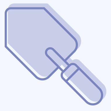 Simge Malafatı. Bina materyali sembolüyle ilgili. İki ton stili. Basit dizayn edilebilir. Basit resimleme